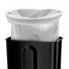 Stainless Steel 13-Gallon Kitchen Trash Can with Step Lid Charcoal Black Grey