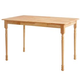 Natural Wood Finish Rectangular Dining Table with Butcher Block Top