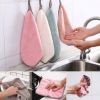 Kitchen daily dish towel;  dish cloth;  kitchen rag;  non-stick oil;  thickened table cleaning cloth;  absorbent scouring pad - 27x16cm3 - 5PC