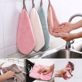 Kitchen daily dish towel;  dish cloth;  kitchen rag;  non-stick oil;  thickened table cleaning cloth;  absorbent scouring pad - 27x16cm3 - 5PC