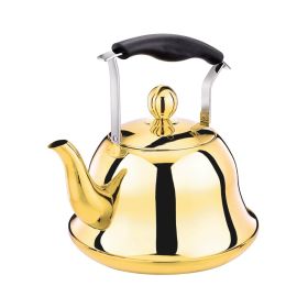 2L Whistling Kettle For Gas Stove Induction Cooker Stainless Steel Whistling Kettle Tea Kettle Water Bottle Coffee Tea Pot - Titanium