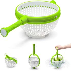 1pc Vegetable Drain Basket; Kitchen Vegetable Washing Basin; Salad Spinner; Fruit Washing Vegetable Basket; Kitchen Salad Washing Basin - 1