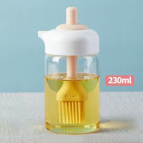 1pc Oil Dispenser; 2 In 1 Wide Opening Bottle With Silicone Brush; Glass Condiment Bottles For Kitchen Cooking; BBQ; Baking - Pink