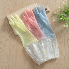 1 Pair Of Thermal Dishwashing Gloves; Thick And Durable; Waterproof Non-slip; Protective; Random Color - 1 Pair