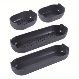 4pcs Set Silicone Cake Pan Mold High Temperature Baking Kitchen Tools Steamed Bread Toast Bread Baguette Oven Baking Pan Mold - Dark Gray - Bread Mold