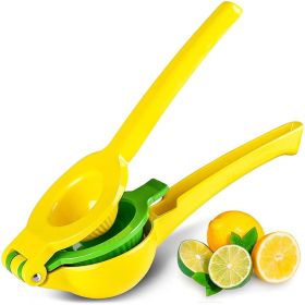 1pc; Lemon Lime Squeezer; Hand Juicer; Manual Press Citrus Juicer; No Seed 2 In 1 Double Layers Yellow Squeezer; Kitchen Gadgets; Home Kitchen Items -