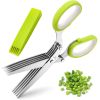 1pc 5 Blade Kitchen Herb Shears Herb Cutter For Chopping Basil Chive Parsley - One Size