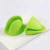 2pcs Anti-Inflammatory Covering Tethered Hand Without Hand Heating Pad Microwave Silicone Kitchen Anti-Inflammatory Gloves - Green 2 Pack