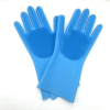 1 Pair Dishwashing Cleaning Gloves Magic Silicone Rubber Dish Washing Glove For Household Scrubber Kitchen Clean Tool Scrub - gray - 1 Pair