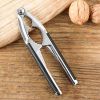 1pc Stainless Steel Nutcracker; Pine Pecan Hazelnut Plier Sheller Opener; Nut Cracker; Multi-Function Quick Walnut Cracker - Silvery