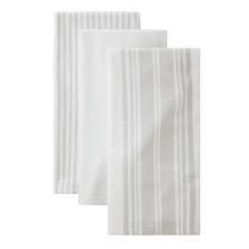 Better Homes & Gardens Papyrus-Beige Cotton Woven Dual-Purpose Oversized Kitchen Towels 3 Pack - Better Homes & Gardens