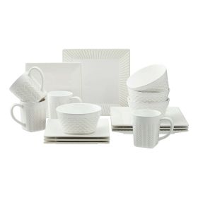 Better Homes & Gardens 16-Piece Farmhouse Square Dinnerware Set - Better Homes & Gardens