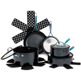 12-Piece Cookware Set, Rainbow - Black