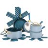 Non-Stick 12-Pieces Cookware Set - Blue