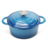 COOKWIN Enameled Cast Iron Dutch Oven with Self Basting Lid;  Enamel Coated Cookware Pot 4.5QT - blue