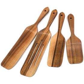 Walnut Wood Wooden Spoons for Cooking Kitchen Utensils Spatula Set Spurtle Supplies Set of 4 Pcs - Myfancycraft