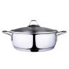 Serenk Modernist Stainless Steel Saute Pan, 24 cm - Default Title