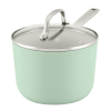 Hard Anodized 3qt Nonstick Ceramic Cookware Sauce Pan with Lid - Pistachio - Pistachio