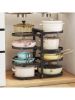 8 Tier Pots and Pans Lid Organizer Rack Holder, Adjustable Pot Organizer Rack for Under Cabinet, Pot Rack for Kitchen Organization and Storage  - Blac