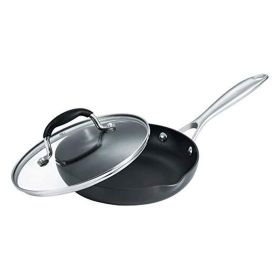 Kitchen Cookware Non-Stick Hard Anodized Frying Pan - Black - 1 Piece