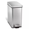 10L Profile Step Trash Can Brushed Stainless Steel - Stainless Steel