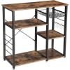 3-Tier Industrial Kitchen Baker's Rack Utility Microwave Oven Stand Storage Cart Workstation Shelf, Vintage - Brown