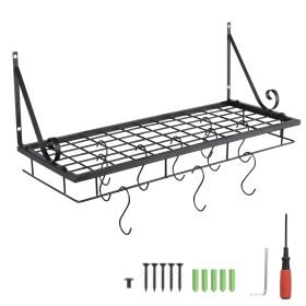 Wall Mounted Pot Rack - As Picture