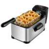 3.2 Quart Electric Stainless Steel Deep Fryer with Timer - as show