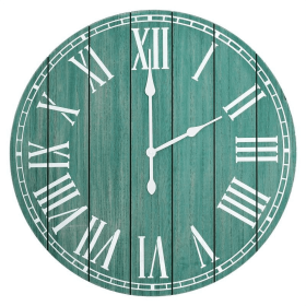 Elegant Designs Rustic Coastal Wood Plank 23 in. Large Wall Clock - All The Rages