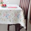 Turkish Floral Coloring Square Easter Tablecloth Non Iron Stain Resistant Table Cover 60x60 inch - Aholta Design