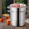 11-Quart Stainless Steel Fruit Juicer Steamer - as show