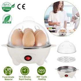 Electric Egg Cooker 7-Capacity BPA-Free Hard-Boiled Egg Maker w/ Auto-Off Measuring Cup - US