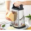 Stainless Steel Cheese Grater 9in 4 Sides, Perfect Grater For Parmesan Cheese. Vegetables, Ginger- Dishwasher Safe, Durable Random Color - Random