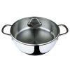 Serenk Modernist Stainless Steel Saute Pan, 24 cm - Default Title