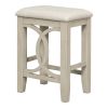 3-Piece Counter Height Dining Table Set with USB Port and Upholstered Stools - Cream