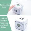 Cube-Timer Kitchen Timer Gravity Sensor Flip Meditation Timer For Time Management And Countdown 5-15-25-45 Min - PEACOCK BLUE