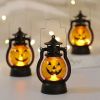 LED Haloween Pumpkin Ghost Lanter Candle Light Halloween Party Decoration for Home Holiday Bar Horror Props Oil Lamp Kids Toy - Style C