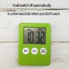 Cooking Timer LCD Digital Screen Clock Kitchen Countdown Timer Mechanical Digital Kitchen Timer Magnetic - Black