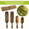 Walnut Wood Wooden Spoons for Cooking Kitchen Utensils Spatula Set Spurtle Supplies Set of 4 Pcs - Myfancycraft