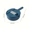 1pc Multifunctional Vegetable Cutter, Potato Shredded Grater, 3 Blades Or 6 Blades For Choose 11in*7.2in - Blue--Six Blades