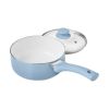 12pc Ceramic Cookware Set, Blue Linen - Blue Linen