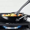 2pk Hard Anodized Nonstick Skillets Black - Black