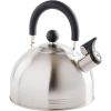 2.1 Qt Stainless Steel Kettle with Whistling Feature - Insulated Handle for Safe Handling - Perfect for Camping Kitchens & Office Break Rooms Ban on A