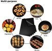 Reusable Non-Stick Copper Grill Mat and Bake Mat - beige