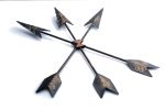 Iron Arrow Wall Decor Hanging Native American Arrow Decor with Sprinkles of Gold for Bedroom Living Room Kitchen Rustic Style Metal Art for Home Inter