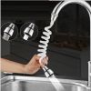 Long Spiral Faucet Extension Extender Hose Portable Pull-Able Foaming Shower Faucet Kitchen Sink Accessories Home Kitchen - white