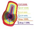 Multi-Color Measuring Cups and Spoons Set, Measurement Plastic Cup Spoon Kitchen Cooking Baking Utensils Tools - Multi-color