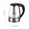 HD-1861-A 110V 1200W 1.8L Electric Glass Kettle US Plug - as picture