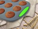 Non Stick Silicone Muffin Pan 12 Cups Cupcake Pan BPA-Free Food Grade Silicone Baking Molds Microwave Safe Dishwasher Safe - green