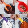 Set 12 Pieces Plastic Measuring Cup Measuring Spoon Set With Scale Color Kitchen Baking Tools Flour Milk Powder Coffee Measuring - 12pcs